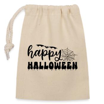 Joyeux halloween - Sac cadeau en coton avec cordon (14 x 20 cm) - nature - Devant