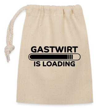 Gastwirt Spruch Kneipe Wirt Fun Gastwirt Geschenk - Verschließbarer Geschenkbeutel aus Baumwolle (14x20cm) - Natur - Vorne