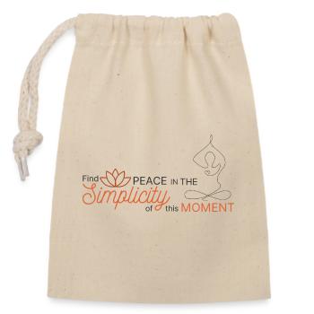 Peaceful Simplicity Moment - Closable cotton gift bag (14x20cm) - nature - Front