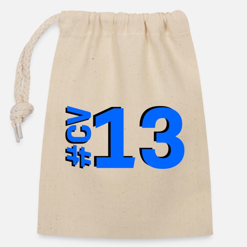 CV13 - Sac cadeau en coton avec cordon (14 x 20 cm) - nature