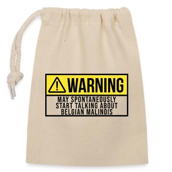 Belgian Malinois - Closable cotton gift bag (14x20cm) - nature - Front
