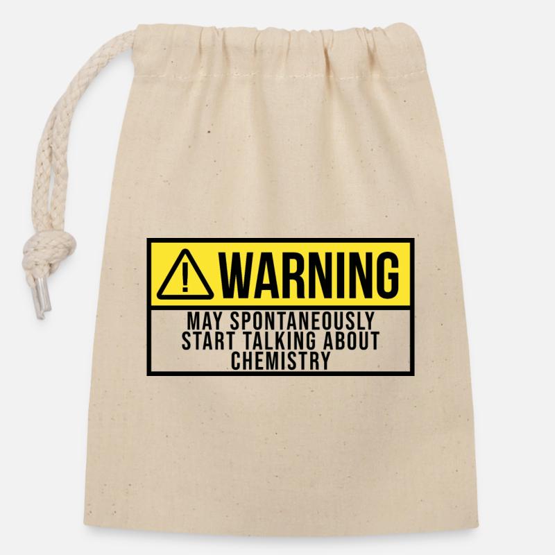 Chemistry - Closable cotton gift bag (14x20cm) - nature
