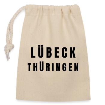 Lübeck, Thuringe - Sac cadeau en coton avec cordon (14 x 20 cm) - nature - Devant