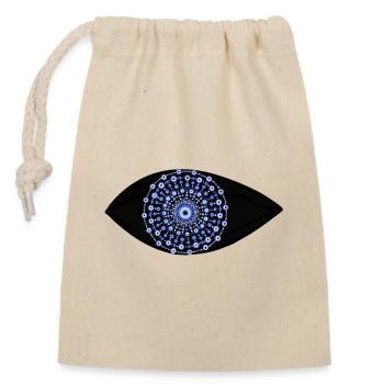 schützendes Auge - Verschließbarer Geschenkbeutel aus Baumwolle (14x20cm) - Natur - Vorne