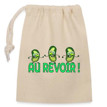 Goodbye Colleagues - PICKLES - Closable cotton gift bag (14x20cm) - nature - Front