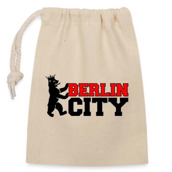 berlin_city_2 - Sac cadeau en coton avec cordon (14 x 20 cm) - nature - Devant