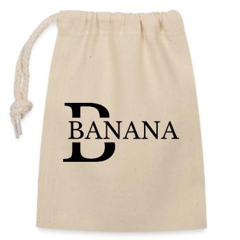 Banana Bold Typography - Closable cotton gift bag (14x20cm) - nature - Front