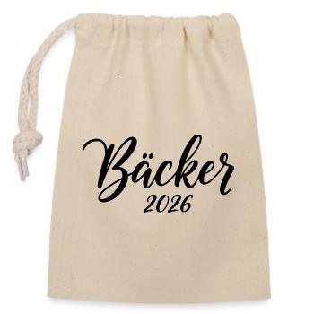 Boulanger 2026 – Design artisanal - Sac cadeau en coton avec cordon (14 x 20 cm) - nature - Devant