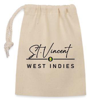 St. Vincent & Grenadines - West Indies - Caribbean - Closable cotton gift bag (14x20cm) - nature - Front