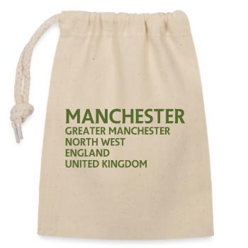Manchester – Angleterre Lyrique - Sac cadeau en coton avec cordon (14 x 20 cm) - nature - Devant