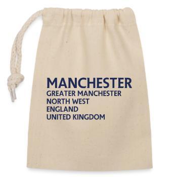 Manchester – Angleterre Lyrique - Sac cadeau en coton avec cordon (14 x 20 cm) - nature - Devant