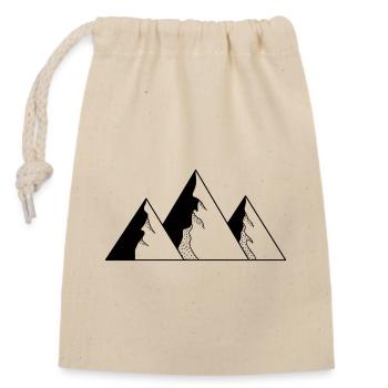 Mountains - Closable cotton gift bag (14x20cm) - nature - Front