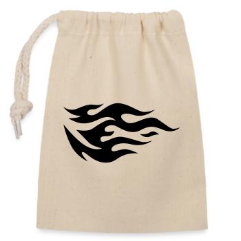 Flames of a fire - Closable cotton gift bag (14x20cm) - nature - Front