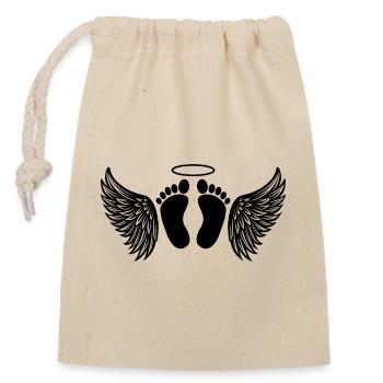 Baby loss memorial - Closable cotton gift bag (14x20cm) - nature - Front