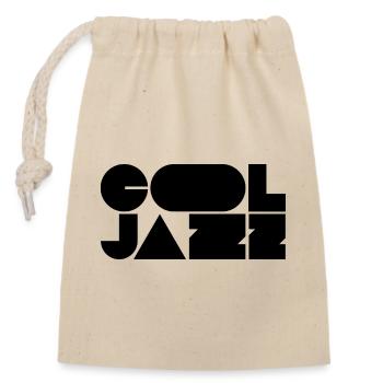 Logo jazz audacieux et cool - Sac cadeau en coton avec cordon (14 x 20 cm) - nature - Devant