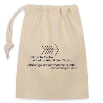 By electricity - Closable cotton gift bag (14x20cm) - nature - Front