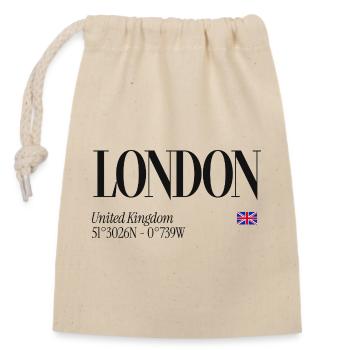 Londres Épuré Carte Postale - Sac cadeau en coton avec cordon (14 x 20 cm) - nature - Devant