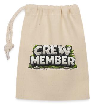Crew Members - Closable cotton gift bag (14x20cm) - nature - Front