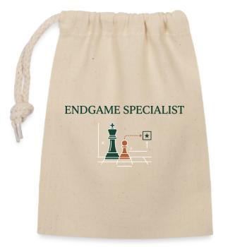 Analyse de Finale d'Échecs et Stratégie Avancée - Sac cadeau en coton avec cordon (14 x 20 cm) - nature - Devant