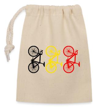 Cycling Belgium - Sac cadeau en coton avec cordon (14 x 20 cm) - nature - Devant