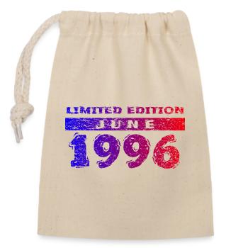 30th Birthday Limited Edition 06/1996 - Closable cotton gift bag (14x20cm) - nature - Front