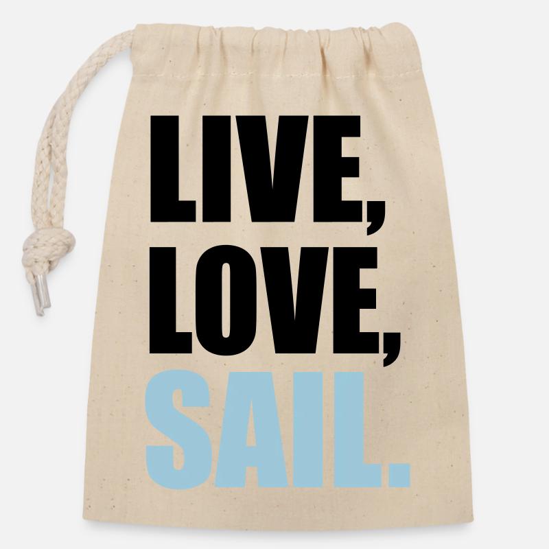 voile - Sac cadeau en coton avec cordon (14 x 20 cm) - nature