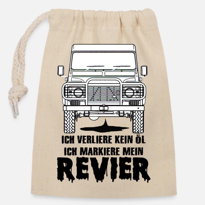 Defender lustig funny Geschenk - Verschließbarer Geschenkbeutel aus Baumwolle (14x20cm) - Natur