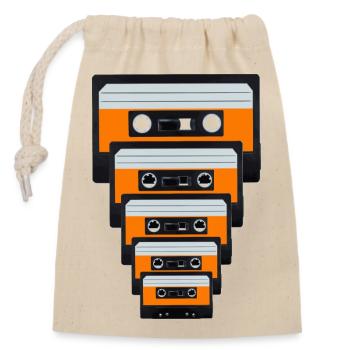 Cassette - Sac cadeau en coton avec cordon (14 x 20 cm) - nature - Devant