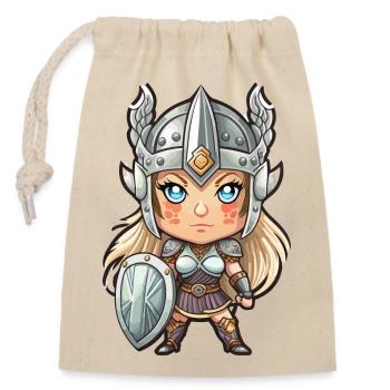 Valkyrie Freya - Closable cotton gift bag (14x20cm) - nature - Front
