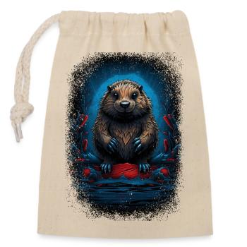 funny sayings badgers beaver dam beaver tee shirt - Verschließbarer Geschenkbeutel aus Baumwolle (14x20cm) - Natur - Vorne
