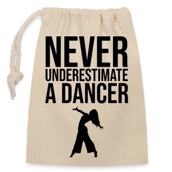 Dancing Dance Music - Verschließbarer Geschenkbeutel aus Baumwolle (14x20cm) - Natur - Vorne