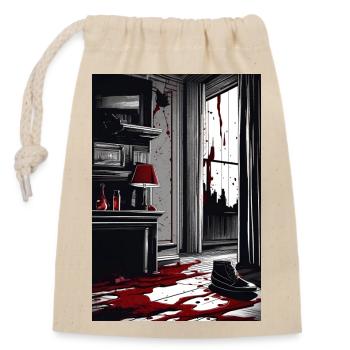 Murder House I - Closable cotton gift bag (14x20cm) - nature - Front