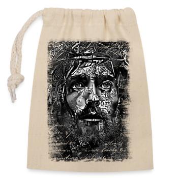 Jesus Gott gud Maria Madonna Mariana Jungfrau Maria - Verschließbarer Geschenkbeutel aus Baumwolle (14x20cm) - Natur - Vorne