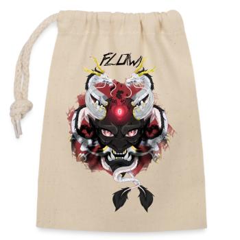 Masque Oni de Flow - Sac cadeau en coton avec cordon (14 x 20 cm) - nature - Devant