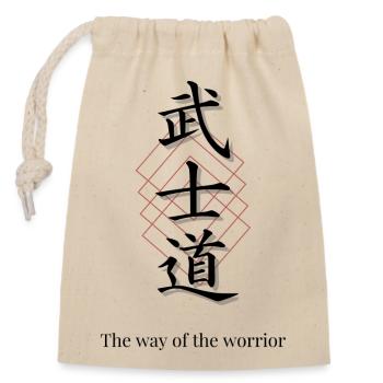 la voie du guerrier - Sac cadeau en coton avec cordon (14 x 20 cm) - nature - Devant