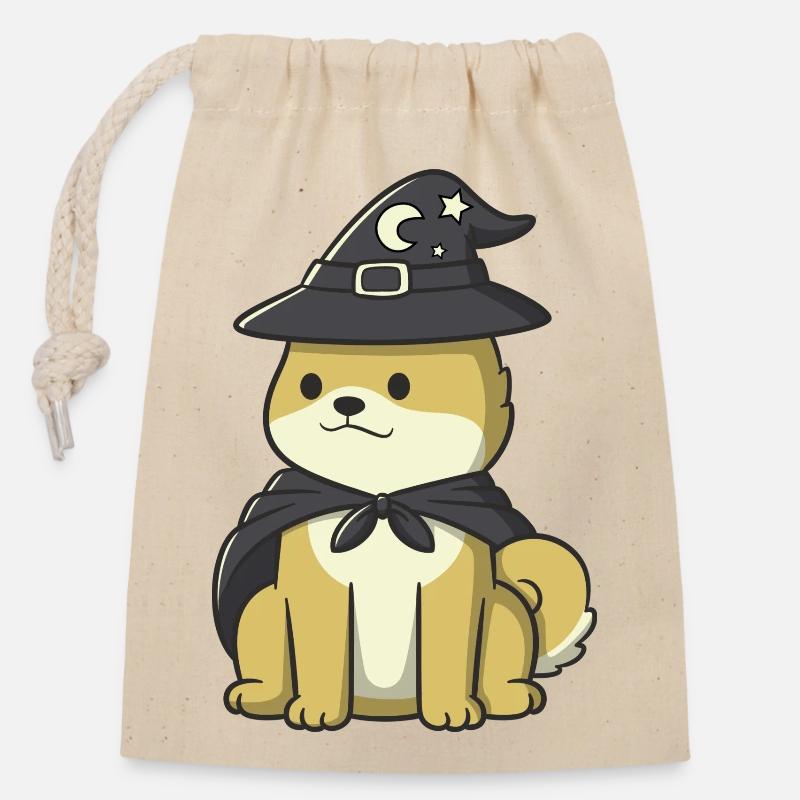 Magic Degen - Assis - Sac cadeau en coton avec cordon (14 x 20 cm) - nature