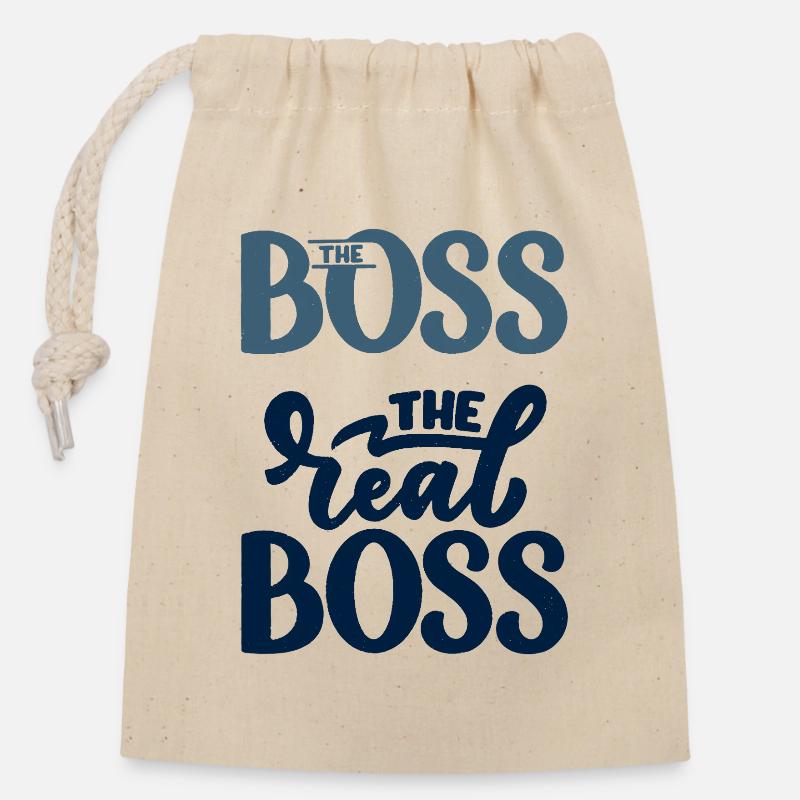 The real - Closable cotton gift bag (14x20cm) - nature