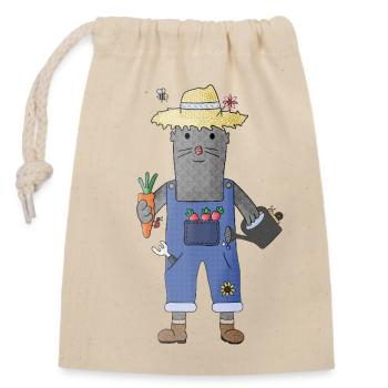 Master Mole Garden under control - Closable cotton gift bag (14x20cm) - nature - Front