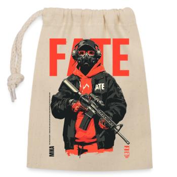 Tactical Guy - Verschließbarer Geschenkbeutel aus Baumwolle (14x20cm) - Natur - Vorne