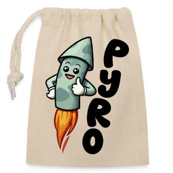 Pyro Pyrotechnics Football Station Ultras Block - Closable cotton gift bag (14x20cm) - nature - Front