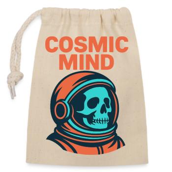 Cosmic Mind Astronaut Skull - Closable cotton gift bag (14x20cm) - nature - Front