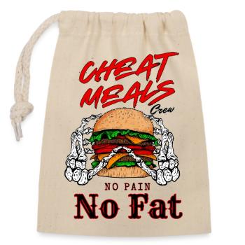 Cheat Meal Edition - Closable cotton gift bag (14x20cm) - nature - Front