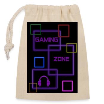 Gaming Zone Neon Circuit, Headphones, Glow, retro - Verschließbarer Geschenkbeutel aus Baumwolle (14x20cm) - Natur - Vorne
