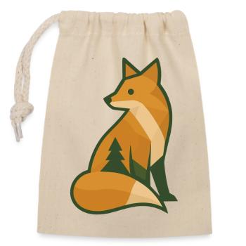 Forest Fox - Closable cotton gift bag (14x20cm) - nature - Front