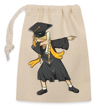 Dabbing White Girl Graduation Class 2026 Grad Gift - Closable cotton gift bag (14x20cm) - nature - Front