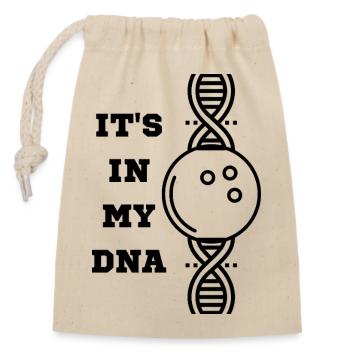 Le bowling - C’est dans mon ADN. Design amusant pour le bowling - Sac cadeau en coton avec cordon (14 x 20 cm) - nature - Devant