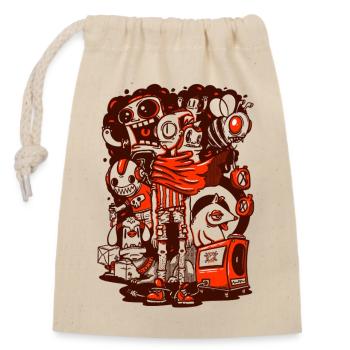 The Chaos Crew - Closable cotton gift bag (14x20cm) - nature - Front