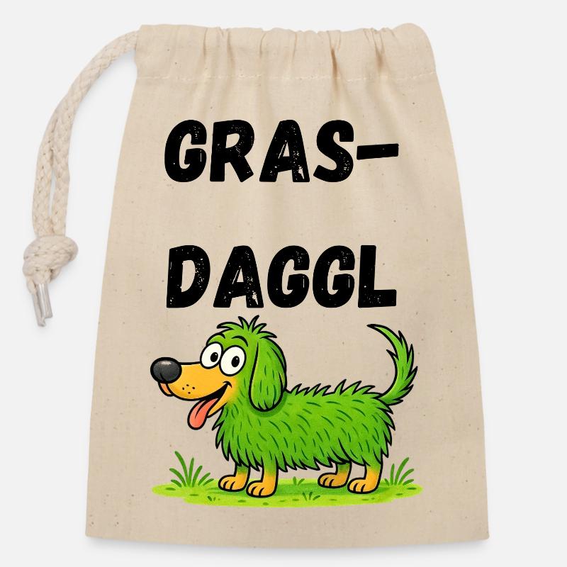 Grasdaggl Swabian - Closable cotton gift bag (14x20cm) - nature