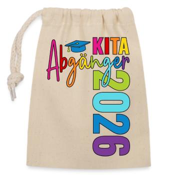 Daycare graduates 2026 - Closable cotton gift bag (14x20cm) - nature - Front