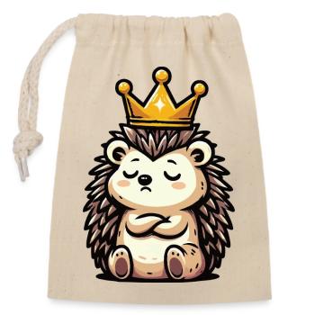 Hedgehog Hedgehog Lover Hedgehog Owner Hedgehog Keeper Stinger - Closable cotton gift bag (14x20cm) - nature - Front